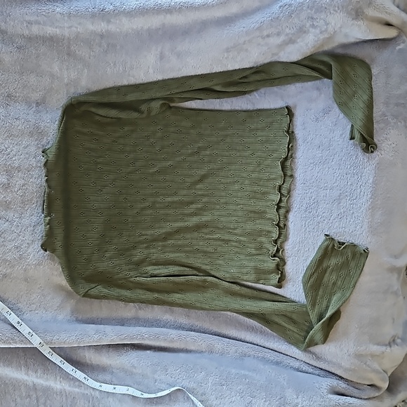 Forever 21 M Long Sleeve Crop Top Sheer - Picture 9 of 10